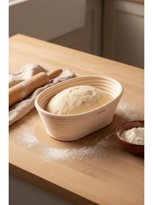 Bambum Puder - Ekmek Mayalama Sepeti Oval 21 cm