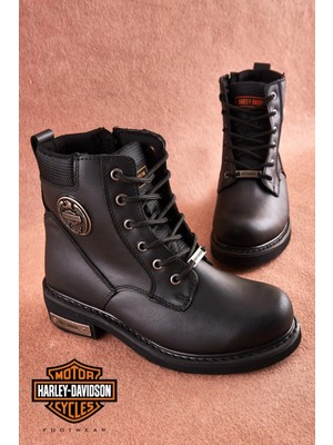 Harley Davidson Lastik Tabanlı Deri Bot