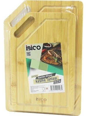tp Buğz 2pcs Setkırık Kenarlı - Oval Delikli Ahşap Bambu Kesim Panosu - Kesme Tahtası 18X28X1CM--22X32X1CM BX40