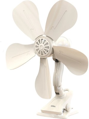 Sinbo SF-7707-7706 Masa Üstü Vantilatör 100W 5-Beyaz Plastik Kanat Klipsli Ayarlanabilir - 6'li Paket
