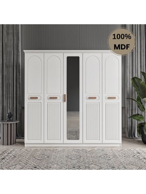 Comiet Pera 5 Kapak Mdf Gardırop