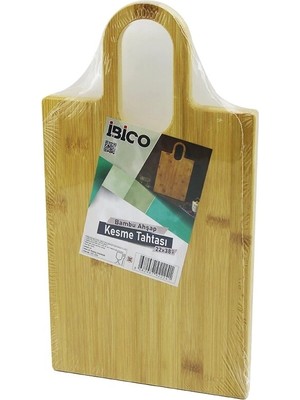 tp Buğz DIKDÖRTGEN=22X38CM Ahşap Bambu Kesim Panosu - Kesme Tahtası Oval Kulplu BX40