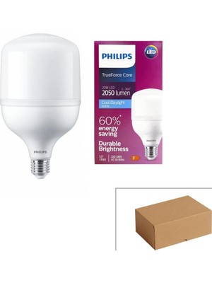 Philips Phılıps CODE-064158 00 True Force Mini Torch LED Bulb Ampul 20W 6500K 2050 Lümen E27 Beyaz - 6'li Paket