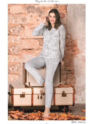 Yeni Polat 2213 Kadın Kadife Uzun Kollu Rahat Slim Fit Eşofman Takımı