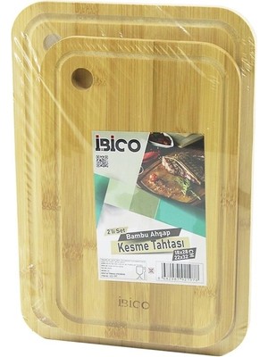 tp Buğz 2pcs Setoval Kenarlı - Yuvarlak Delikli Ahşap Bambu Kesim Panosu - Kesme Tahtası 18X28X1CM--22X32X1CM BX40