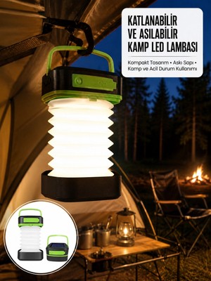Hace Bazaar Kamp Lambası Katlanabilir Lamba Solar Şarjlı LED Lamba El Fenerli Yeni Nesil
