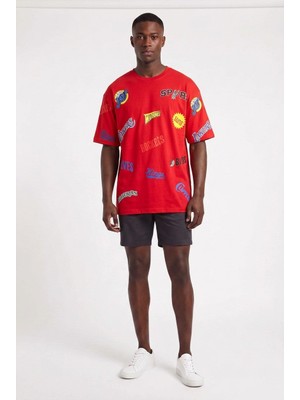 Blow Up Future Gen Jazz Kırmızı Oversize Erkek T-Shirt 141251