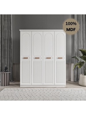 Comiet Pera 4 Kapak Mdf Gardırop