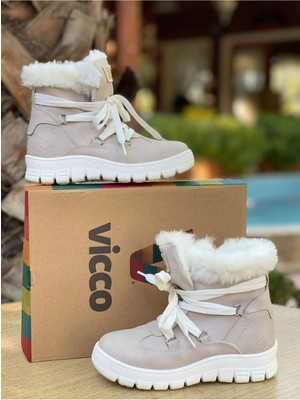 Vicco Kappa Kürklü Kız Bebe Gri Bot 946.P20K.222-128