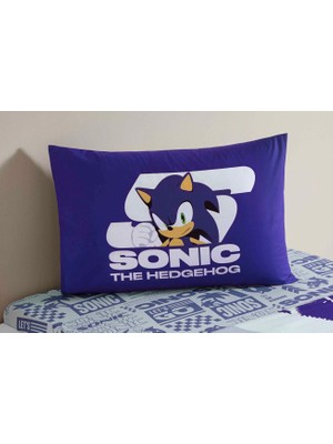 Taç Out Zorluteks Sonic Model % 100 Pamuk Kumaş 2'li Yastık Kılıfı 50X70 cm Çift Taraflı Baskı