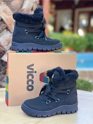 Vicco V1085269 Spor Bot Siyah Kürklü Kız Bebe Ayakkabı