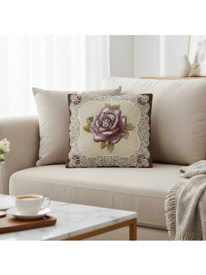 Carla Loren-15 Çift Yön Desen Goblen Dekoratif Yastık Kılıfı 45X45