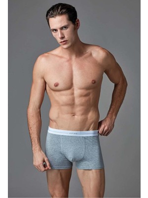 Eros 015 Erkek Compact 3'lü Boxer Siyah-Gri-Beyaz