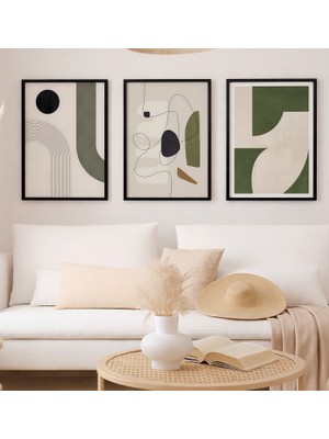 Voba Store 3 Parça Modern Dekoratif Tablo Seti