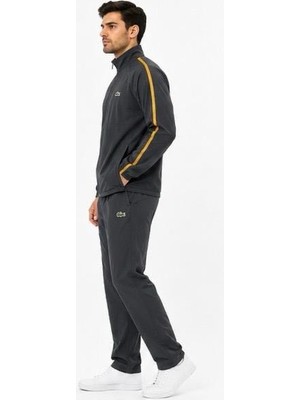 Lacoste Şeritli Regular Fit Füme Eşofman Takımı