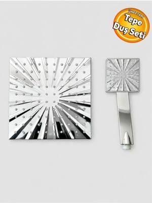 Cmc Tools CMC003 Tek Fonksiyonlu Tema Duş Başlığı Kare Başlık ve Duş Başlığı Set