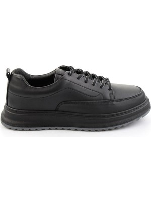 Bambi Siyah Hakiki Deri Erkek Sneaker E01535415003
