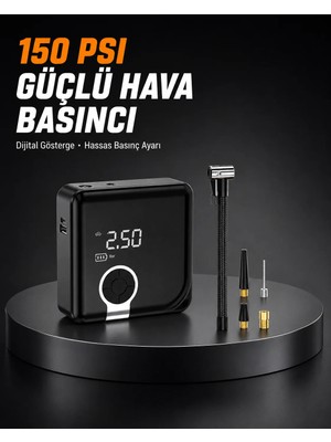 Astraltech Dijital Ekranlı Diyafram Tip Kompresör 150 Psı Güçlü Motorlu