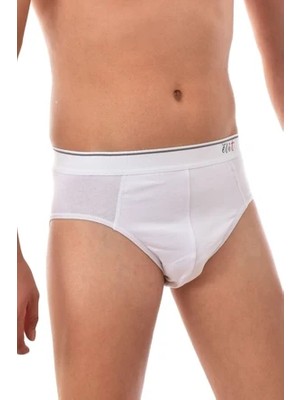 Tutku Elit Erkek Beyaz 3'lü Paket Likralı Pamuk Kemerli Slip-Beyaz-Beyaz