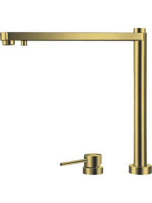 Crauf Vertice Lift Pure 4055 Pvd Altın Mutfak Bataryası