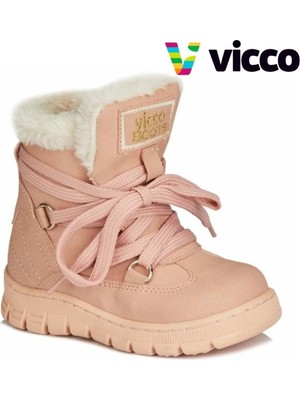Vicco Kappa Kürklü Ortopedik Çocuk Bot Pudra