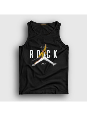 Presmono Unisex Siyah Rock You Queen Freddie Mercury Atlet