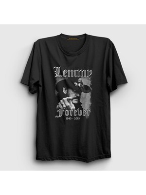 Presmono Unisex Siyah Forever Motörhead Lemmy Kilmister T-Shirt
