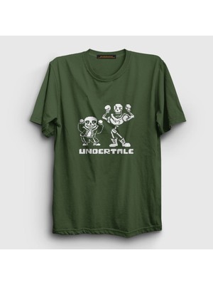 Presmono Unisex Haki Sans Papyrus Undertale T-Shirt