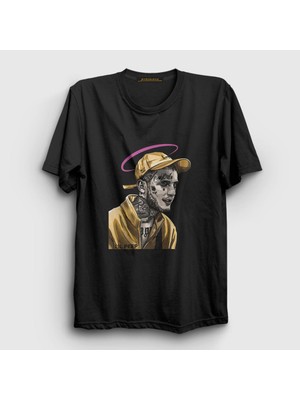 Presmono Unisex Siyah Angel Lil Peep T-Shirt