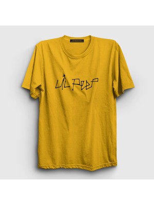 Presmono Unisex Sarı Logo Lil Peep T-Shirt