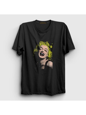 Presmono Unisex Siyah Blonde Marilyn Monroe T-Shirt