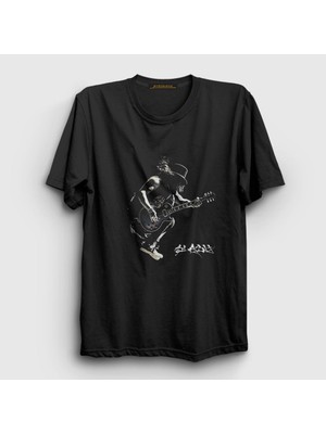 Presmono Unisex Siyah Jump Guns N' Roses Slash T-Shirt