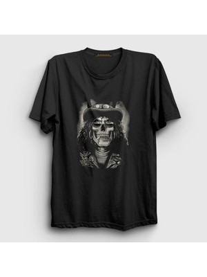 Presmono Unisex Siyah Skull Guns N' Roses Slash T-Shirt