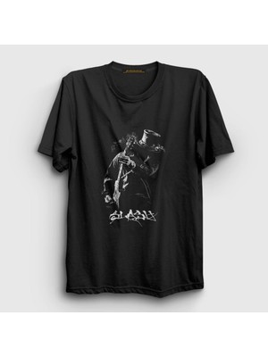 Presmono Unisex Siyah Icon Guns N' Roses Slash T-Shirt