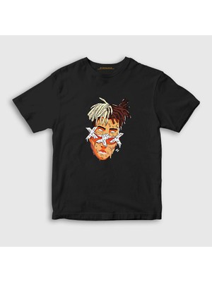 Presmono Unisex Çocuk Siyah Melting XXXTentacion T-Shirt