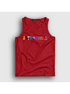 Presmono Unisex Kırmızı Astroworld Travis Scott Atlet