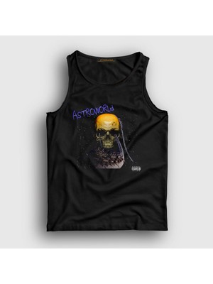 Presmono Unisex Siyah Skull Astroworld Travis Scott Atlet
