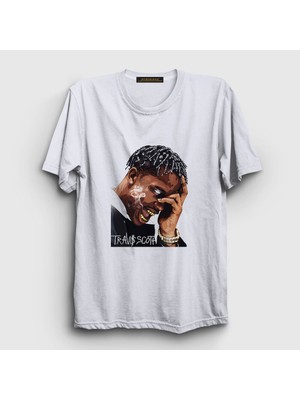 Presmono Unisex Beyaz Smoke Astroworld Travis Scott T-Shirt