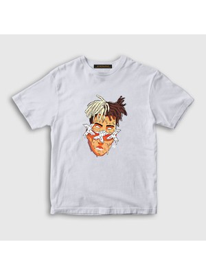 Presmono Unisex Çocuk Beyaz Melting XXXTentacion T-Shirt