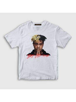 Presmono Unisex Çocuk Beyaz Forever XXXTentacion T-Shirt