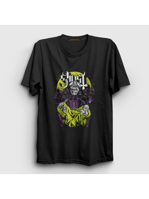 Presmono Unisex Siyah Born Ghost T-Shirt