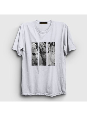 Presmono Unisex Beyaz Three XXXTentacion T-Shirt