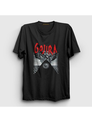 Presmono Unisex Siyah Magma Gojira T-Shirt