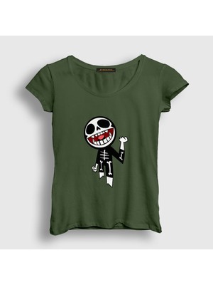 Presmono Kadın Haki Bonesy Gorillaz T-Shirt