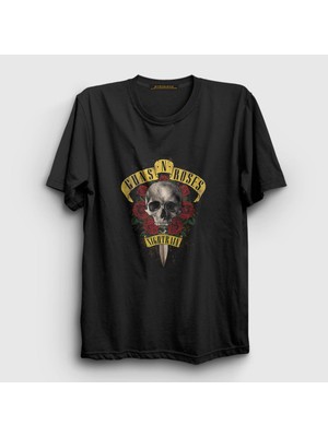 Presmono Unisex Siyah Nightrain Guns N' Roses T-Shirt