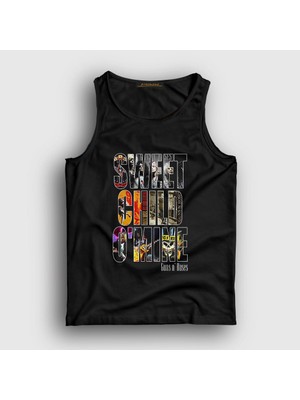 Presmono Unisex Siyah Sweet Child Guns N' Roses Atlet