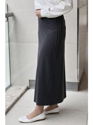 SZ-5461 Sentez Yanı Nervürlü Etek #12-25#