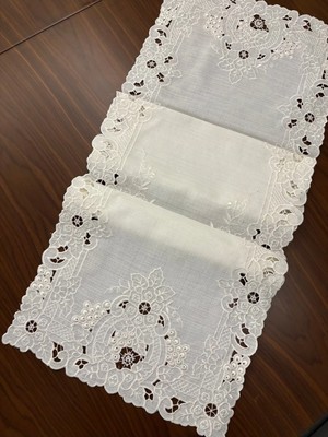 Denef Home Noble - Delik Işi Runner Krem - 36X118 cm 1 Adet