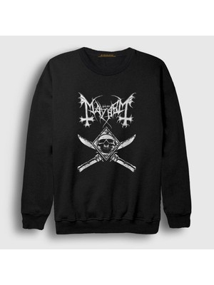 Presmono Unisex Siyah Knives Mayhem Sweatshirt