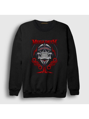 Presmono Unisex Siyah Bolt Megadeth Sweatshirt